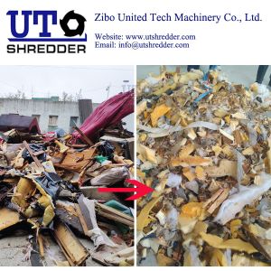 Bulky Waste Furniture Crushing & Sorting processing system;Solid Waste Shredder