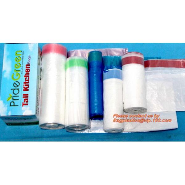 Garbage Bags Wastebasket Bin Liners New Design Easy To Tear Extra Durable Plastic Trash Bags For Bathroom Bedroom Office