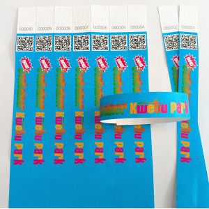 Adjustable Tyvek Custom Festival Bracelet Waterproof VIP Entry Admission Paper