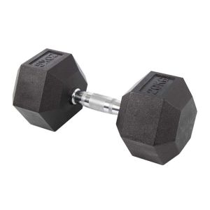 Steel Physical Fitness Gear 10 Lb Cast Hex Dumbbell Rubber Coated 5 Lb