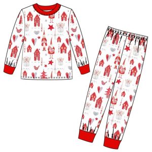 Christmas Baby long sleeve girls dresses christmas printing clothing children