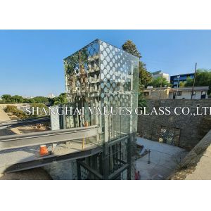 19mm Outdoor Tempered Laminated Printed Glass Grinded Edge