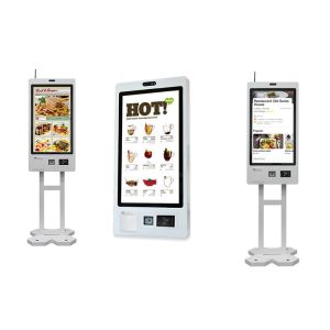 Custom Logo Self Service Ordering Kiosk with Ticket Printing / QR Scanner