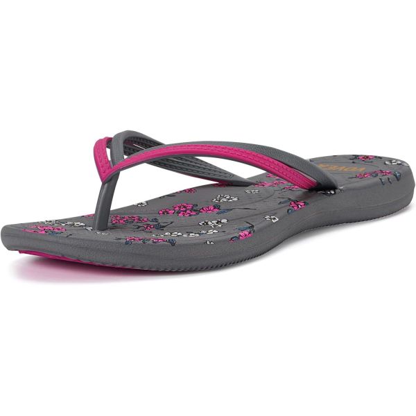 Twin Uppers Women Fitflop Summer Sandals With Injected PVC Printed Soles