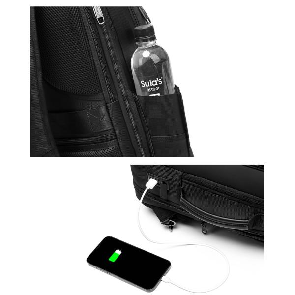 High quality wholesale expandable men customized business travel waterproof backpack laptop backpacks