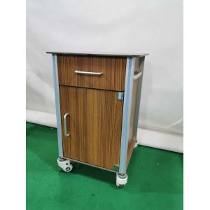 Wood Fiberboard Movable Hospital Bedside Locker