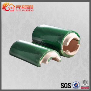 Classic Glazed Celadon Chinese Temple Roof Tiles Antique Frost Resistant