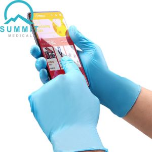Blue Nitrile Medical Disposable Examination Gloves 240mm