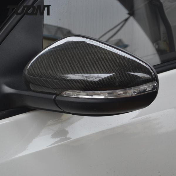 Carbon Fiber Black Replacement Side Mirror Cover Cap For VW Golf GTI MK7 R
