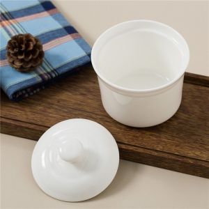 Restaurant Lead Free Waterproof Ceramic Bowl With Lid