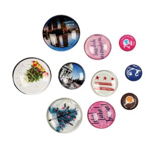 Clear Round Glass Pebble Magnets Refrigerator Magnet Souvenir