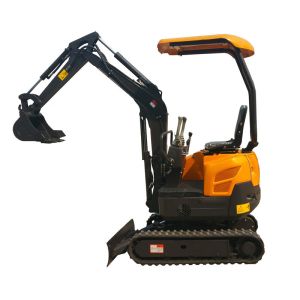 1400kg Mini Crawler Excavator Agriculture Digging Machine Orange Color