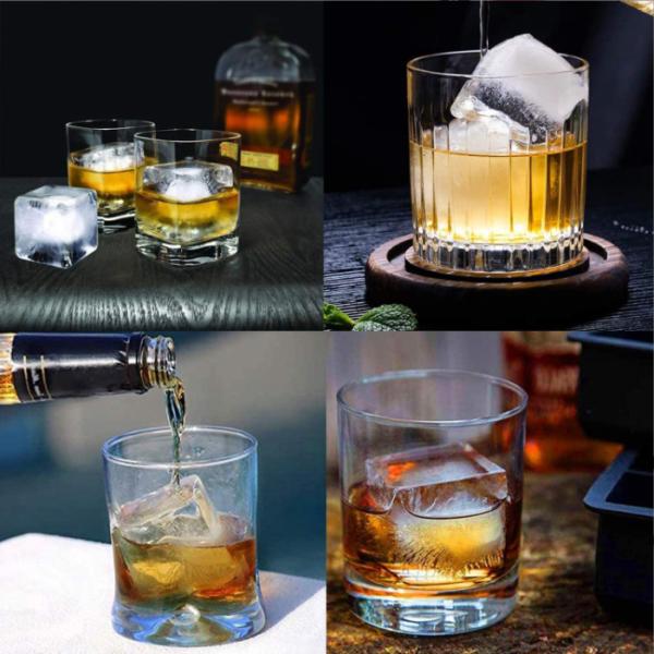 4 6 8 Cavity Silicone Ice Tray Mold Large Square Shape Easy Release Ice Cube Tray