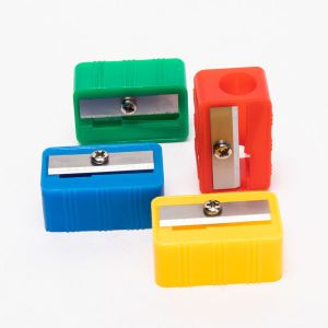 PS Basic 8mm Plastic Rectangle Pencil Sharpener Mn Steel
