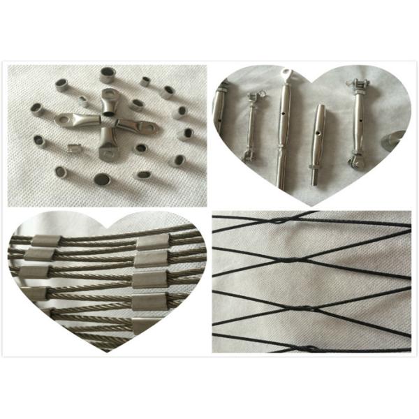 Black Oxide Decorative Stainless Steel Mesh Ferrule Architecture Rope Netting