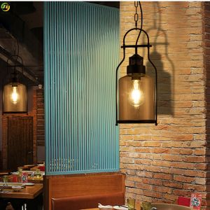 Bedroom Nordic Iron Pendant Light Art Baking Paint E26