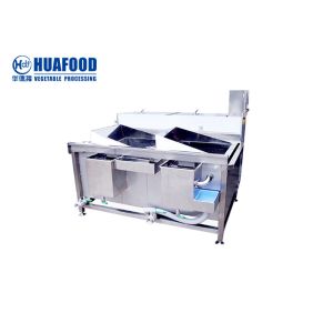 Double Trough Vegetable Fruit Washing Machine 380V 3 HP
