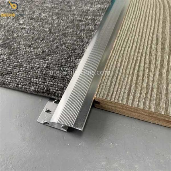 Buy Aluminum Zig Zag Carpet Trim , 8.5mm Carpet To Tile Transition Strip at wholesale prices
