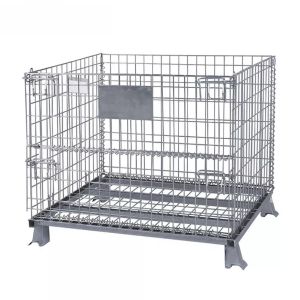 Heavy Duty 6.0mm Collapsible Wire Mesh Containers Galvanized Steel