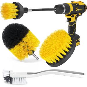5 Pieces Drill Clean Brush Power Scrubber For Carpet Kitchen Car Wheel Glasses