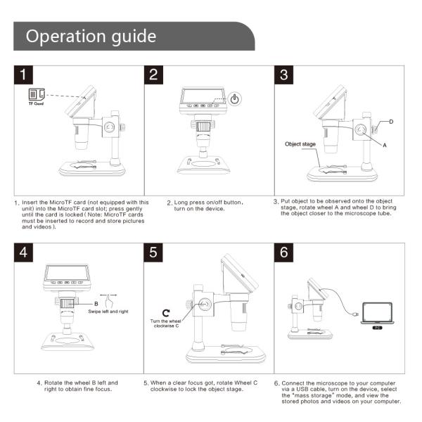 Factory Customization 1080P 4.3'' LCD Screen Digital Microscope For Circuit Board Industry