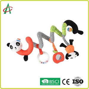 BSCI Baby Panda Plush Spiral Toy With Mirrors Customized