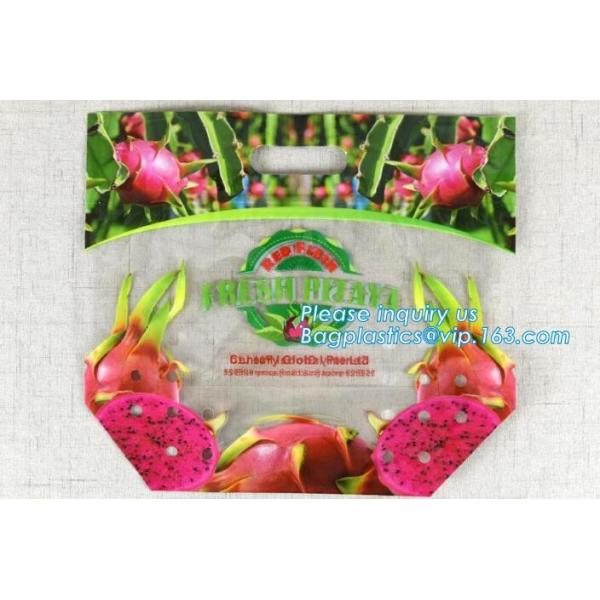 micro perforated plastic bags for vegetable, Quart Zip lockk storage bags reclosable bags for extra freshness fruit grip s