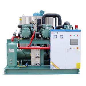 China 20 Tons Per Day Flake Ice Machine For Concrete Cooling PLC Controlling System on sale