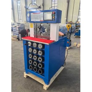 Blue Colors 3 Inch PLC Control System 6 - 76mm AC Hose Crimping Machine For