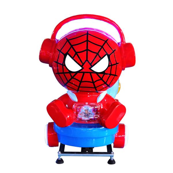 Cartoon Kids Coin Operated Ride On Toys Spiderman Shape Swing 220V 100W
