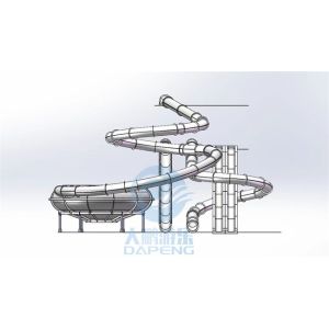 Water Park Aqualoop Water Slide Fiberglass Swimming Pool Adults Water Slide