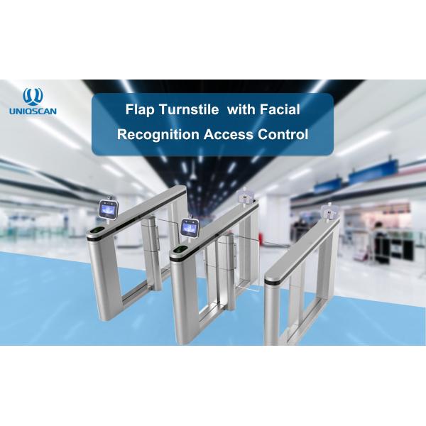 Brushless Motor Flap Barrier Gate Temperature Measuring 304 Grade Stainless Steel