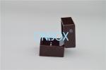Luxury Square LED Display Small Jewelry Box For Lady Single Ring In Dark Brown