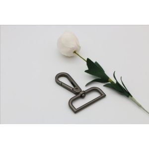 Good quality plating gunmetal color 38.5 mm metal snap hook lanyard for purse