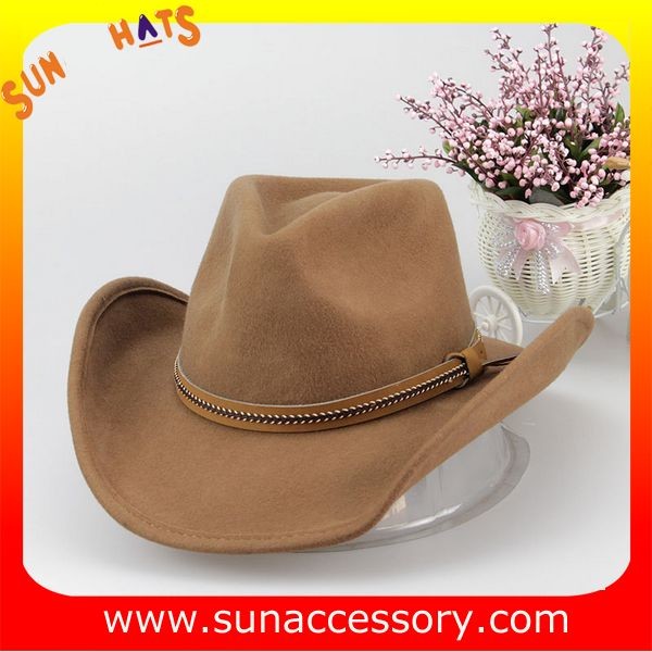 Fashion hot sale Western cowboy hats for mens,100% Australia wool felt hats for boys