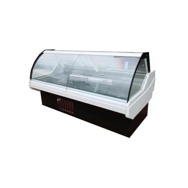Commercial Serve Over Counter Deli Display Refrigerator Cold Food Fresh Meat Display Freezer Showcase