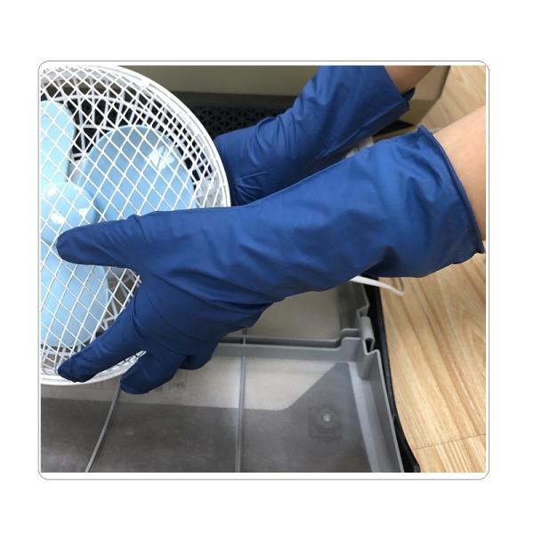 Buy Long Blue Disposable Thick Work Nitrile Gloves For Light Industry at wholesale prices