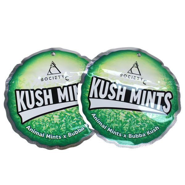 Buy Heat Sealable Custom Logo Die Cut Bags Irregular Shape With Zipper at wholesale prices