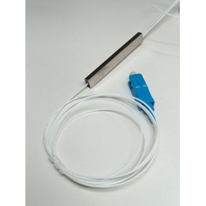 Fiber Optic Divisor 1x4 PLC 0.9mm Steel Tube Splitter SC UPC Connector