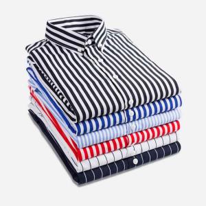 Quality Striped Custom Men Work Shirts Tailored Dress Shirts Multi Color Optional for sale