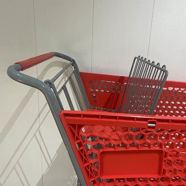 180L Plastic Supermarket Hypermarket Shopping Hand Trolley