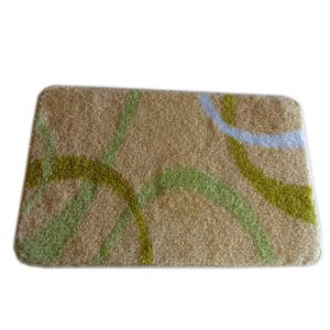 Tufted Acrylic Bath Rug Sets with Latex Backing, Beige