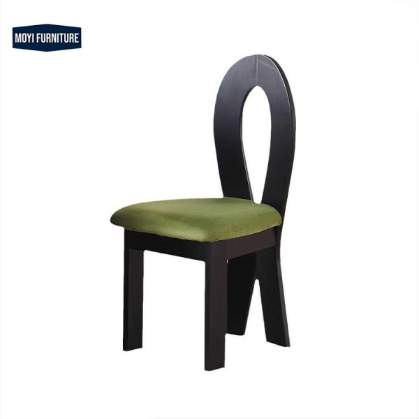 Buy Luxury Modern Stackable Colorful Upholstered Dining Chairs Solid Wooden Dining Chair Comfortable Seating Living Room at wholesale prices