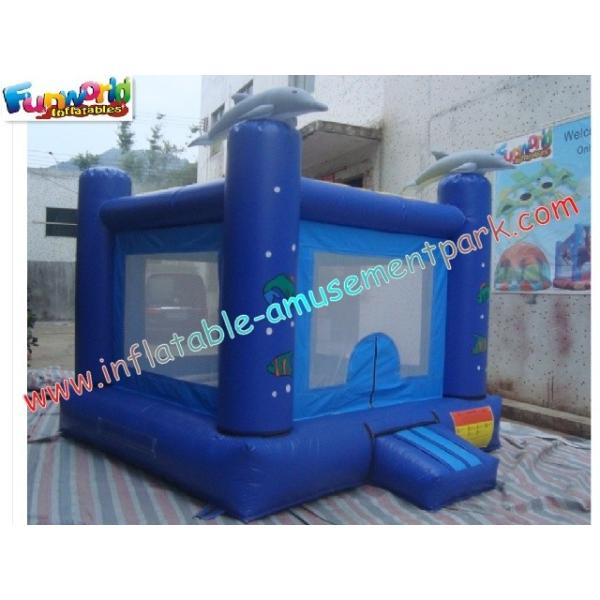 Buy Small Dolphin Commercial Bouncy Castles , Inflatable Jumping House at wholesale prices