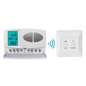 Quality Wireless Room ABS 7 Day Programmable Water Heating RF Thermostat for sale