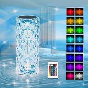 China 16 Colors RGB Rose Crystal Table Lamp With Remote Control Diamond on sale China 16 Colors RGB Rose Crystal Table Lamp With Remote Control Diamond on sale