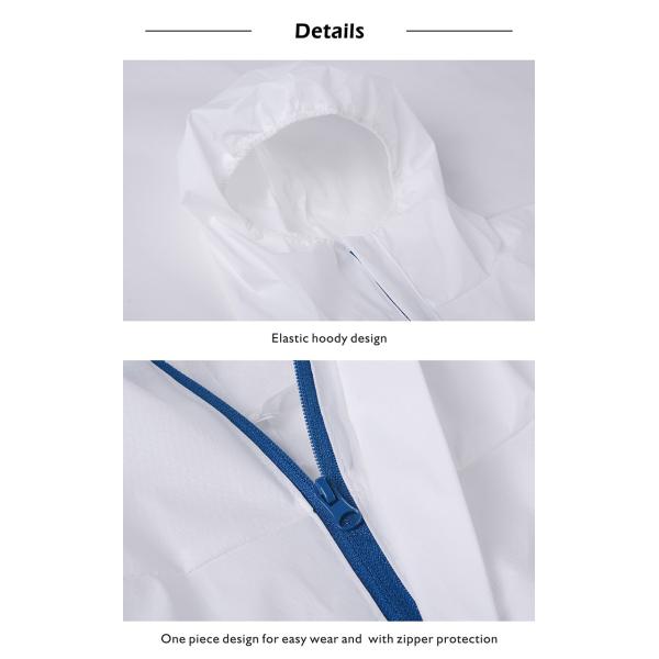 Breathable Medical Protective Clothing Microporous Coverall Dust Proof