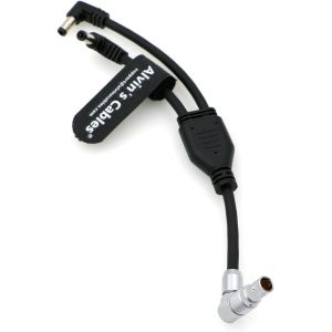 Alvin's Cables Rotatable 2 Pin Male To Dual Right Angle DC Male Power Cable For