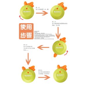 Rabbit And Carrot ABS Material Mechanical Kitchen Timer Magic For Kitchen