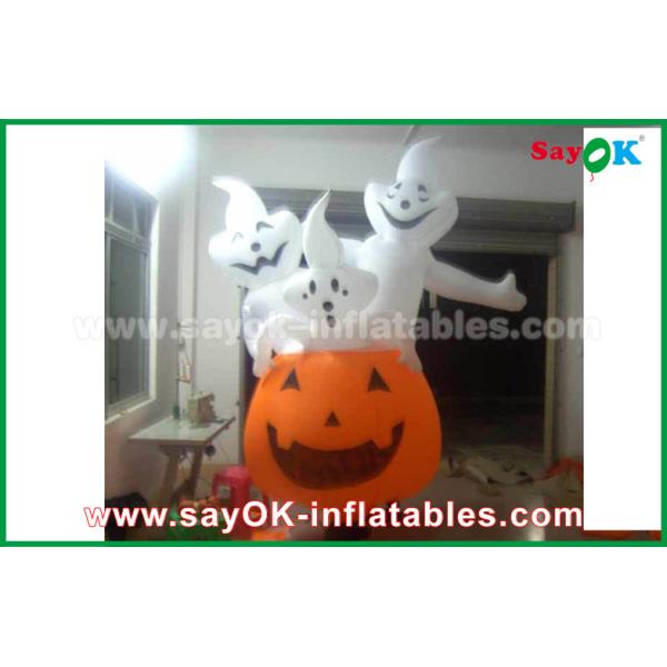 Halloween LED light Inflatable Holiday Decorations , Human skeleton Inflatable Cartoon Characters